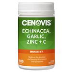 Cenovis Echinacea, Garlic, Zinc & C - with Vitamin C for Immune Support - 180 Tablets Exclusive Size