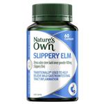 Nature's Own Slippery Elm 400mg for Digestive Health 60 Capsules