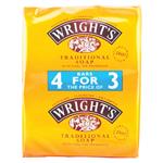 Wrights Soothing Cleansing Traditional Soap 4 for 3 Pack 4 x 125g