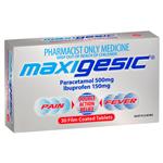 Maxigesic Double Action Combination Pain Relief 30 Tablets - Paracetamol + Ibuprofen (S3)