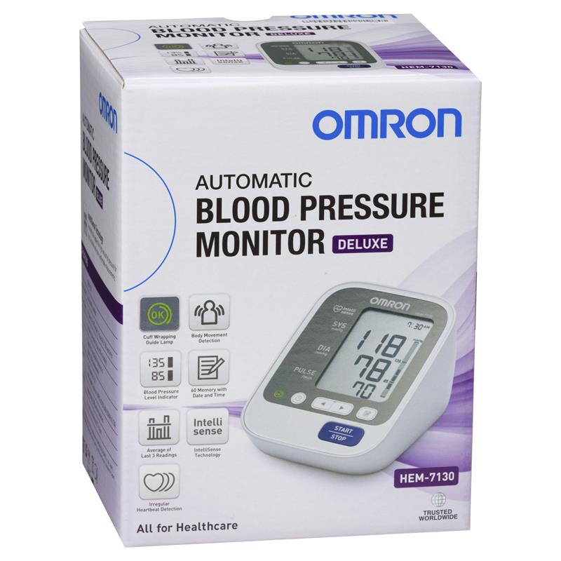 Omron HEM7130 Deluxe BP Monitor + MC245