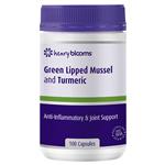 Henry Blooms Green Lipped Mussel 500mg With Turmeric 1500mg 100 Vege Capsules 
