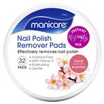 Manicare Nail Polish Remover Pads Floral