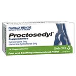 Proctosedyl Suppositories - Haemorrhoid Relief - 12 Pack