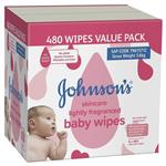 Johnson's Skincare Lightly Fragranced Baby Wipes 6 x 80 Pack