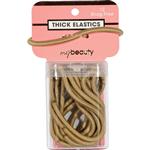 My Beauty Hair Snag Free Thick Elastic 12 Pack Blonde