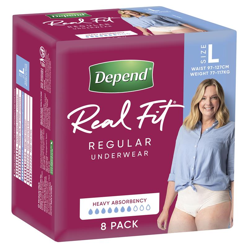Buy Depend Women Real Fit Underwear 8 Large Online at Chemist