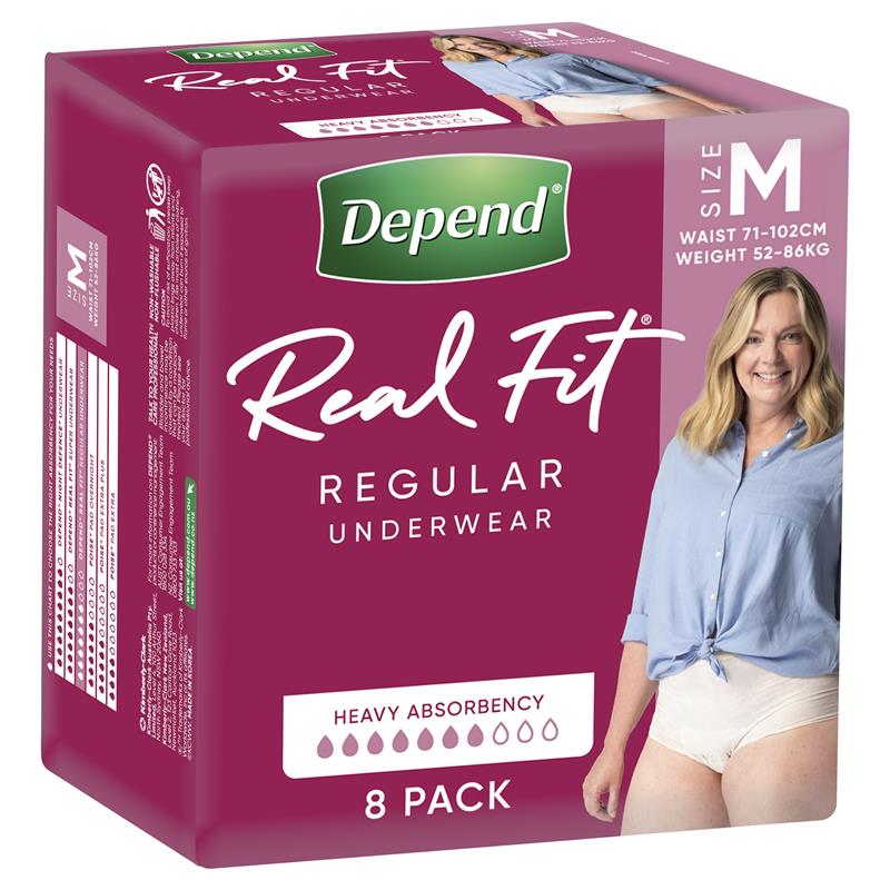 Depend Real Fit Incontinence Underwear for Men, Small/Medium, 14