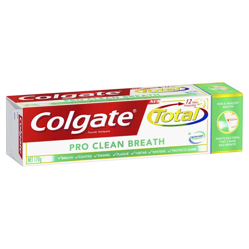 Colgate Total Pro Clean Breath Toothpaste 170g