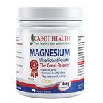 Cabot Health Magnesium Ultra Potent Powder Citrus 465g