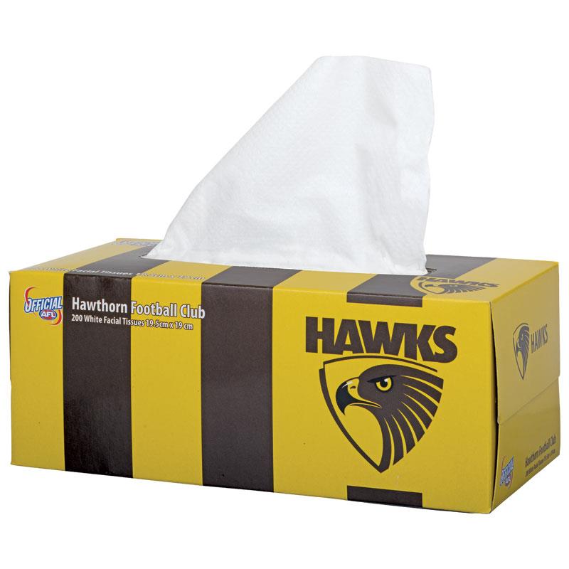 AFL Tissue Box 2Ply Hawthorn Hawks 200