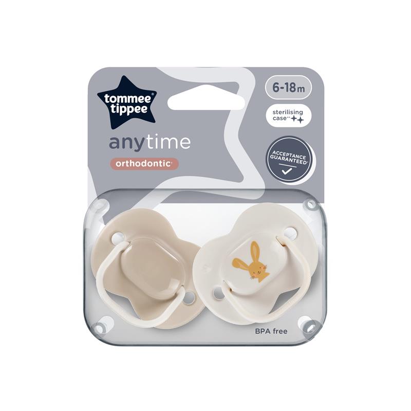 Tommee Tippee Anytime Orthodontic silicone dummies from Tommee Tippee 6-18m BPA free Be Wild 
