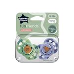 Tommee Tippee Closer To Nature Fun Style Soothers 6-18 Months 2 Pack