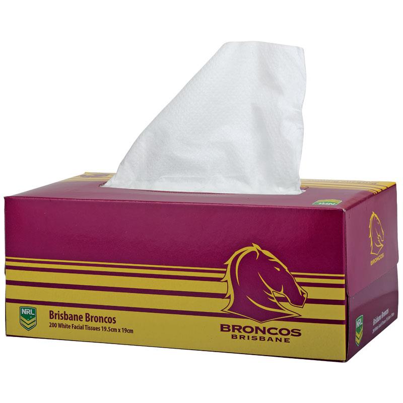 NRL Tissue Box 2Ply Brisbane Broncos 200
