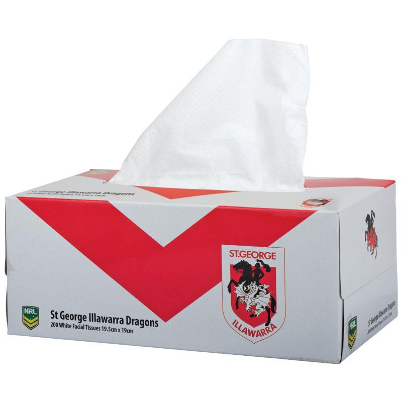 NRL Tissue Box 2Ply St George Illawarra Dragons 200