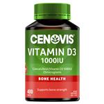Cenovis Vitamin D3 1000IU - Vitamin D for Bone Health - 400 Tablets Exclusive Size