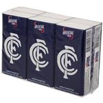 AFL Pocket Tissues Carlton 6 Pack