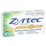 Zyrtec Rapid Acting Relief Antihistamine Hayfever & Allergy Liquid Capsules 14 Pack