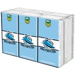 NRL Pocket Tissues Cronulla Sutherland Sharks 6 Pack