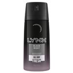 Lynx Men Body Spray Aerosol Deodorant Black Night 155ml