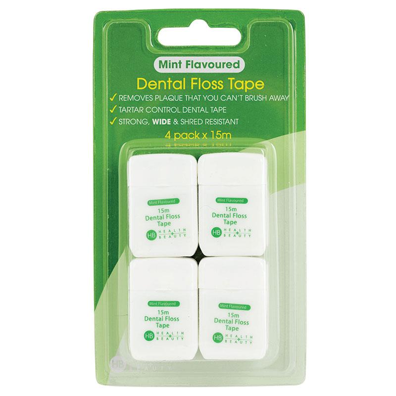 Buy Health & Beauty Dental Floss Mini 4x15m Mint Online at Chemist