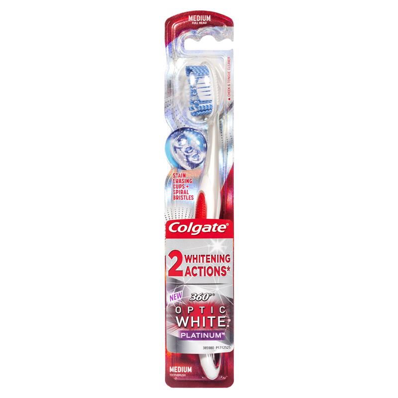Colgate Toothbrush Optic White Platinum Med
