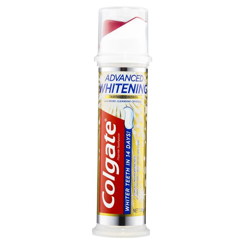 Colgate Toothpaste Whitening Tartar Pump 130g
