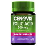 Cenovis Folic Acid 500mcg - Women's Health - 150 Tablets