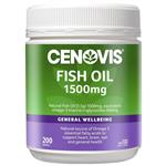 Cenovis Fish Oil 1500mg - with Omega 3 for Heart, Brain & Eye Health - Odourless - 200 Capsules