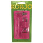 Korjo ID Baggage Set With Luggage Tag and 2 Keyed Locks