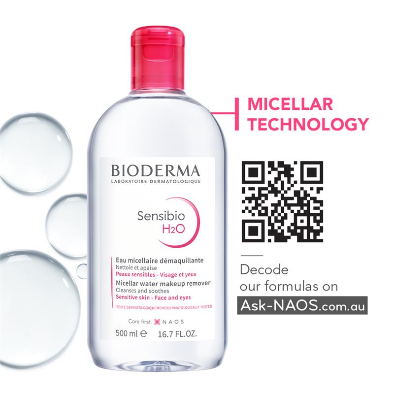 Bioderma Sensibio H2O Make-up Removing Micelle Solution, 3.33 fl oz - Kroger