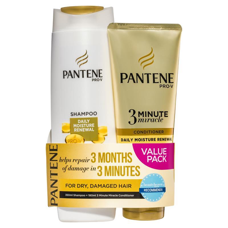 Buy Pantene Daily Moisture Renewal Shampoo 350ml & 3MM Conditioner