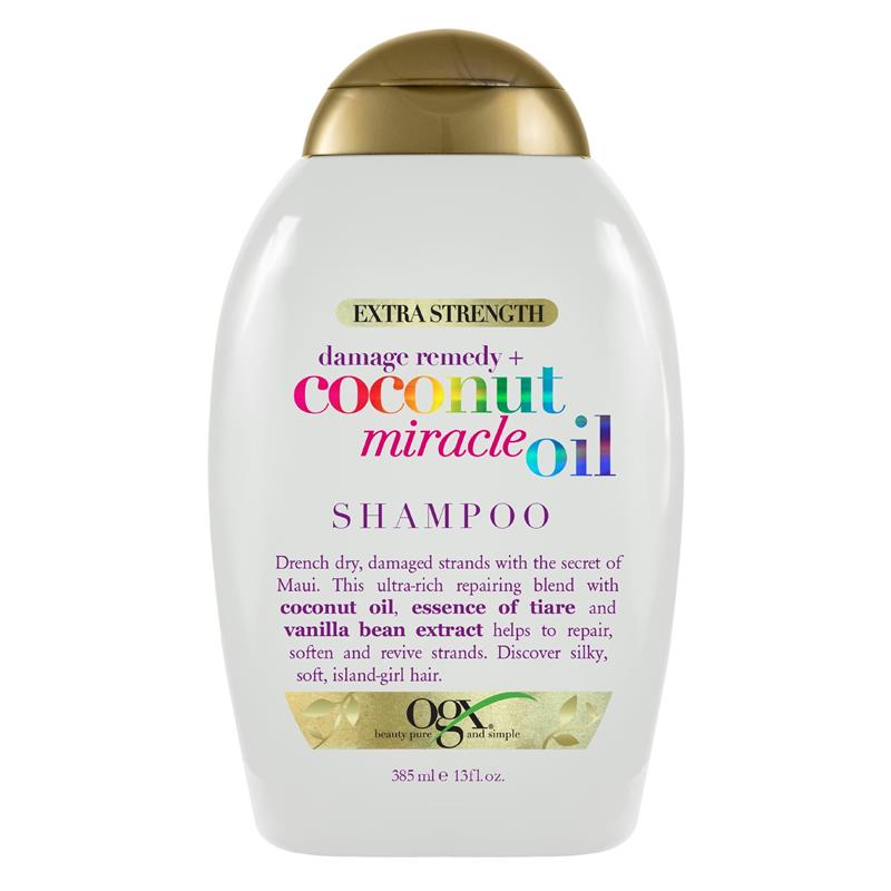 Groenteboer gids liefdadigheid Buy Ogx Extra Strength Damage Remedy + Hydrating & Repairing Coconut  Miracle Oil Shampoo For Damaged & Dry Hair 385mL Online at Chemist  Warehouse®