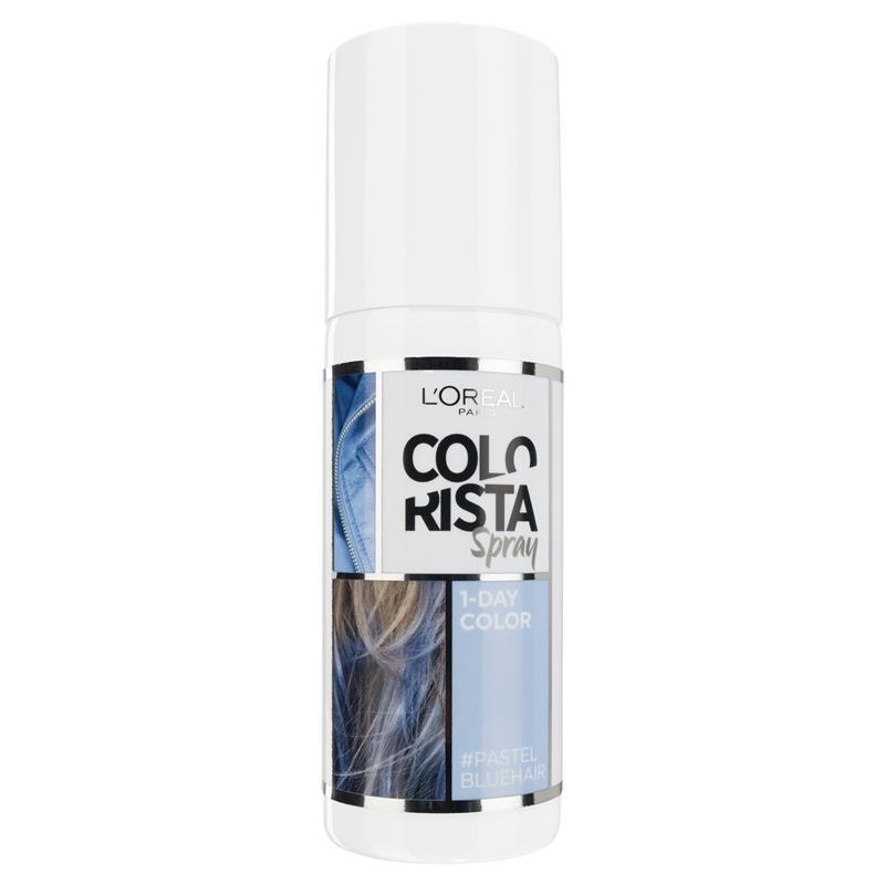 Buy L'Oreal Paris Colorista Temporary Hair Colour Spray - Pastel Blue  (Lasts 1 Shampoo) Online at Chemist Warehouse®