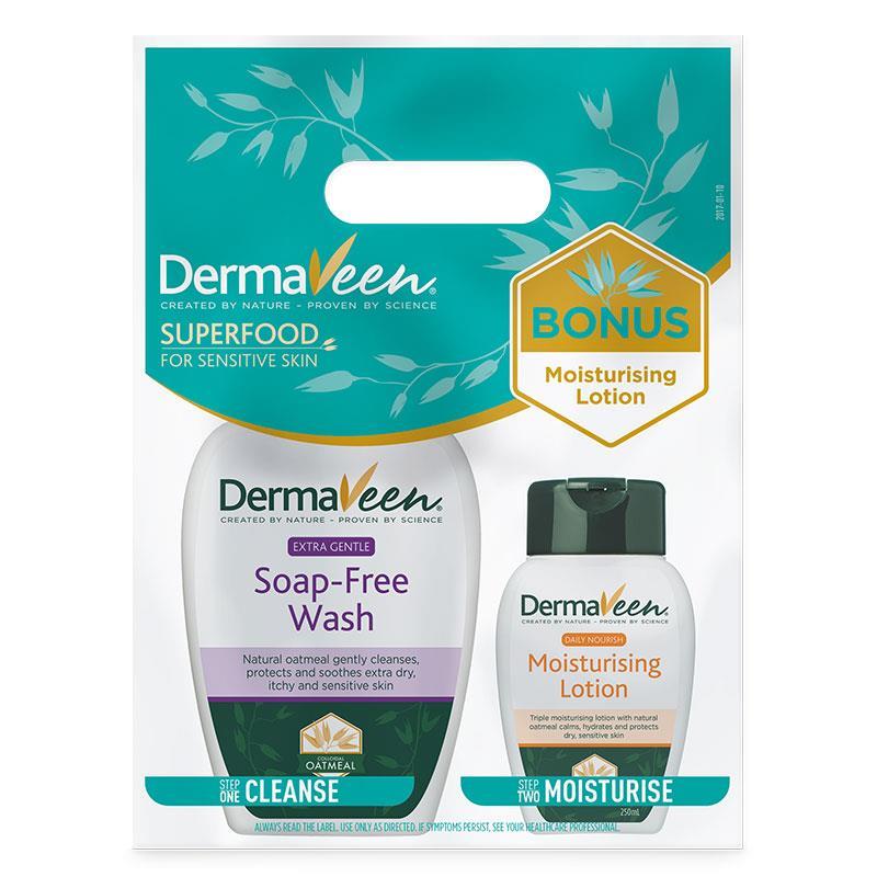 Buy Dermaveen Extra Gentle Soap Free Wash 1 Litre + Moisturising Lotion 250ml Online at Chemist