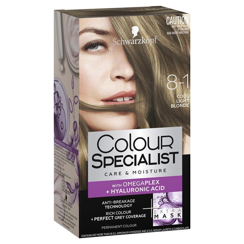Buy Schwarzkopf Colour Specialist 8-1 Cool Light Blonde Online at Chemist  Warehouse®