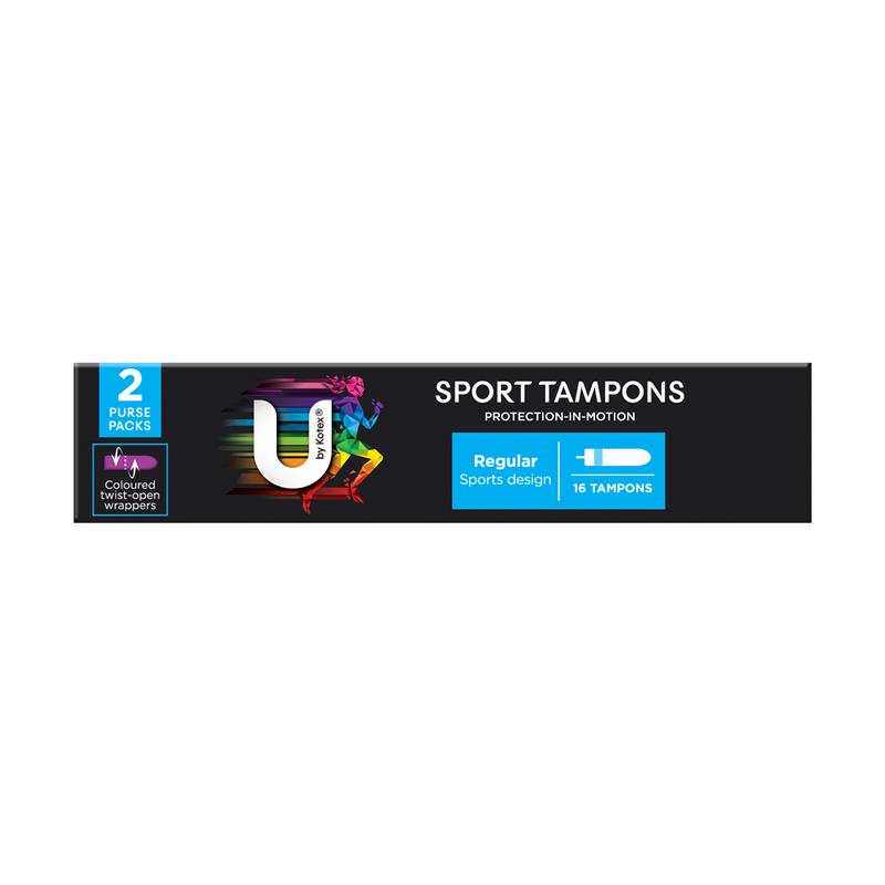 Buy U By Kotex Sport Tampons Regular 16 pack Online