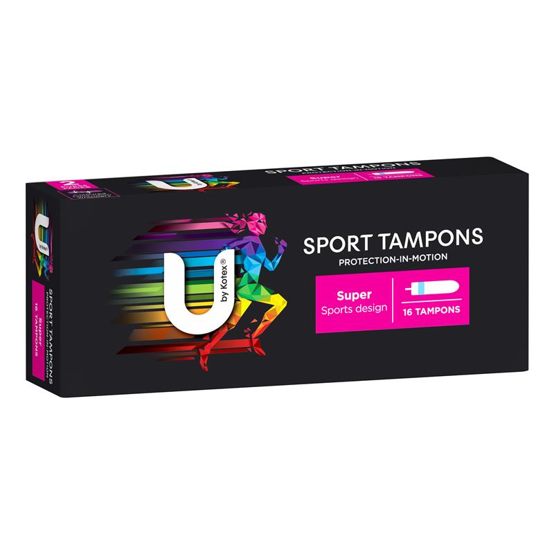 Buy U By Kotex Sport Tampons Super 16 Pack Online at Chemist