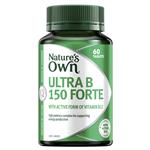 Nature's Own Ultra B 150 Forte - Vitamin B for Energy - Biotin, B3, B6, & B12 - 60 Tablets