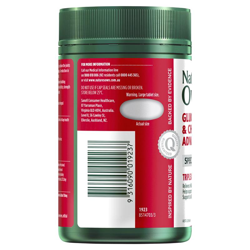 Buy Nature's Own Glucosamine Sulfate & Chondroitin Advanced 120 Tablets