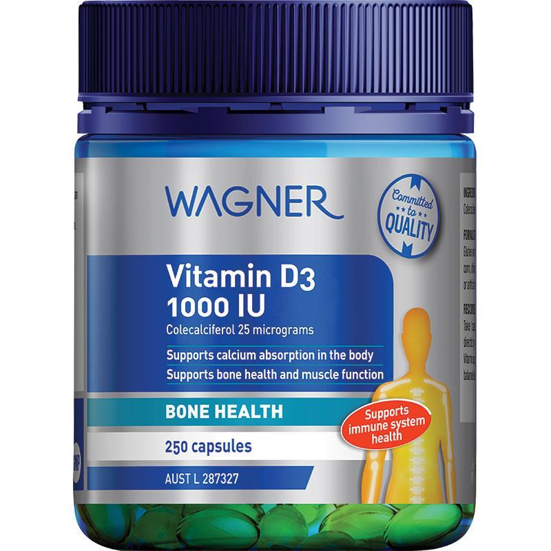 Buy Wagner Vitamin D3 1000iu 250 Capsules Online At Chemist Warehouse
