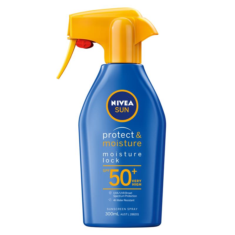 sieraden zuur Sortie Buy NIVEA Sun Protect & Moisture SPF50+ Sunscreen Trigger 300ml Online at  Chemist Warehouse®