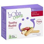 Bubs Organic Apple & Barley Lactose Free Toothy Rusk 100g