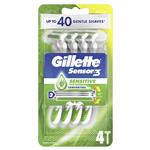 Gillette Sensor 3 Sensitive Disposables Male 4 Pack
