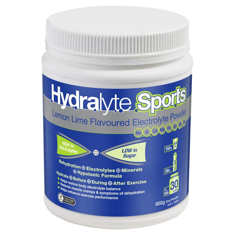 Buy Hydralyte Sports Lemon Lime Powder 900g Tub Online At Chemist Warehouse