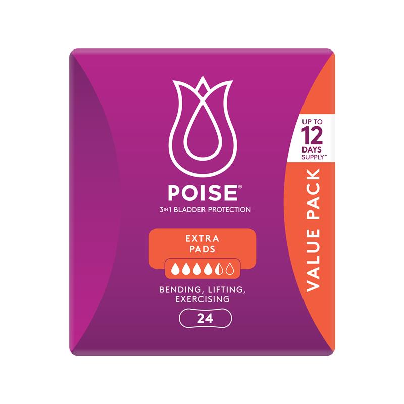 Buy Poise Pads Extra 24 Bulk Pack Online at Chemist Warehouse®
