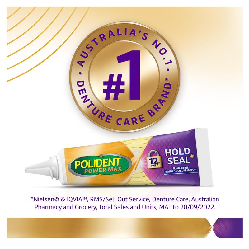 Buy Polident MAX SEAL Denture Adhesive Cream 40g Online at ePharmacy®