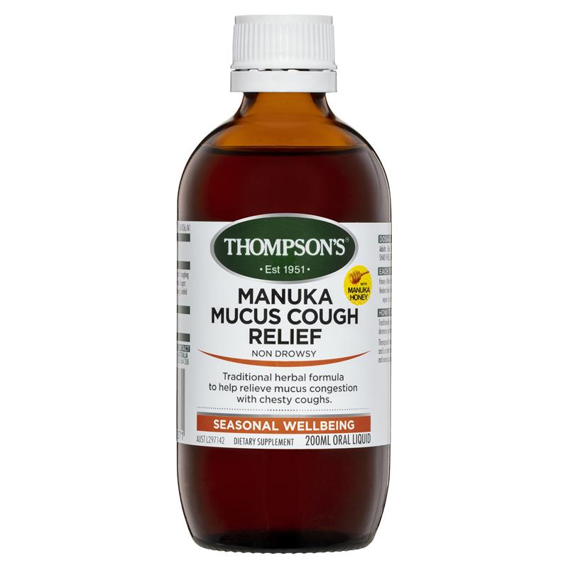 Buy Thompson's Manuka Mucus Cough Relief 200ml Online at Chemist Warehouse®