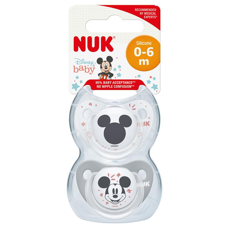 NUK 6-18 Months 2 Pack Disney “Minnie Mouse” Red & White