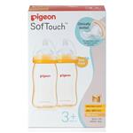 Pigeon SofTouch Peristaltic Plus PPSU Bottle 240ml Twin Pack